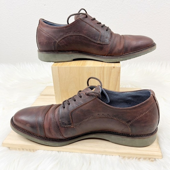 Steve Madden Pine Limited Edition Original Brown Leather Cap Toe Oxfords Size 9 - Picture 7 of 7